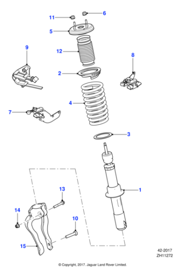 XR858419 - Jaguar Spring/damper mounting