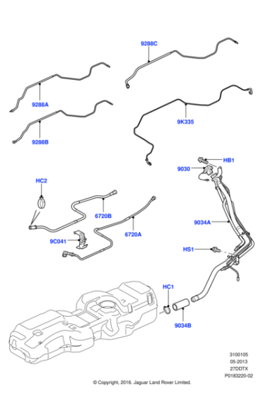 WLH500020 - Land Rover Pipe - Fuel Filler