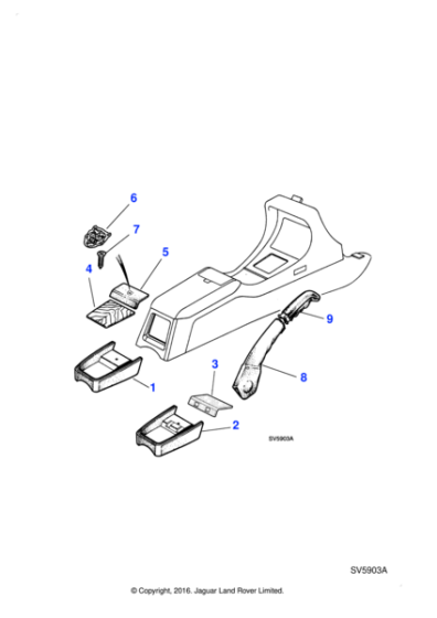 GXF8370ABLEG - Jaguar Surround switch plate