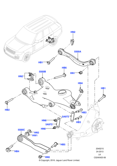 LR139241 - Land Rover Arm - Rear Suspension