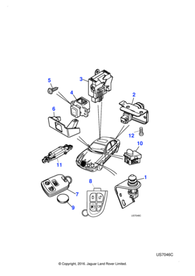XR840099 - Jaguar Under bonnet security switch