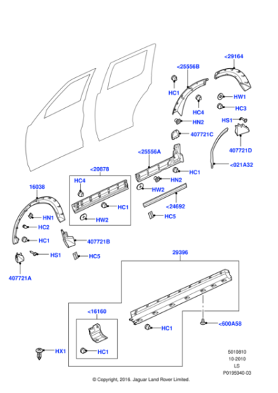 LR010635 - Land Rover Cap - Moulding