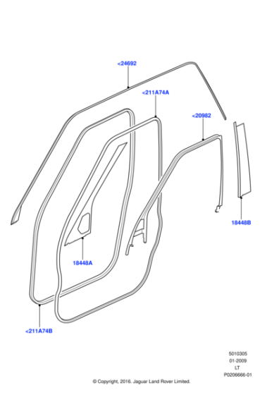 LR044024 - Land Rover Seal - Door Front And Rear