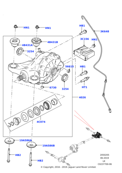 LR070150 - Land Rover Differential