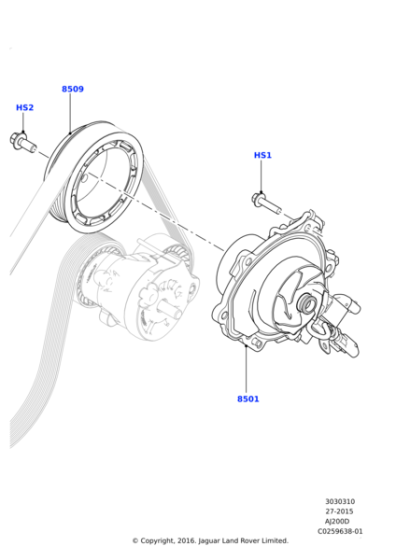 LR071768 - Land Rover Pulley - Water Pump
