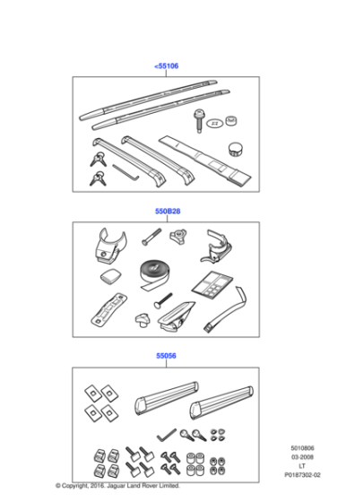 VUB502130 - Land Rover Rail - Roof Rack Cross