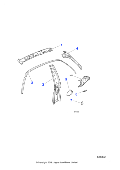 FNA1313AA - Jaguar Drip moulding