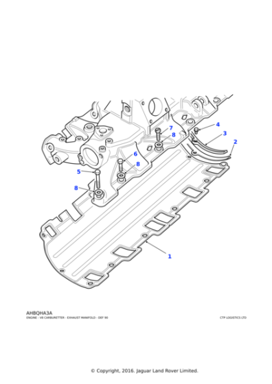 602076 - Land Rover Clamp-inlet manifold gasket seal