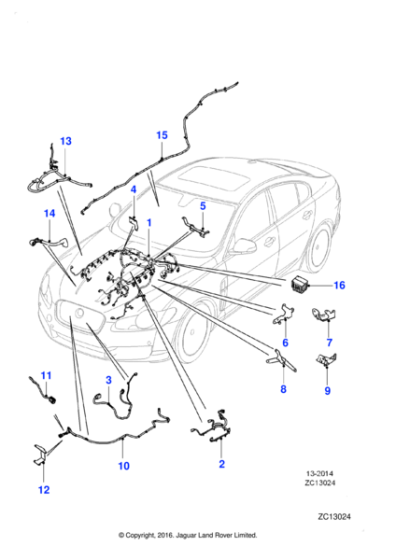 C2Z7853 - Jaguar Block heater harness