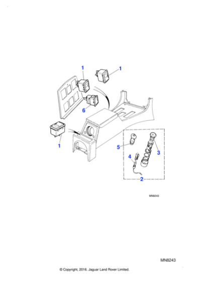 DAC2747 - Jaguar Console switch