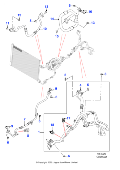 J9D1162 - Jaguar Sensor - Refrigerant Pressure