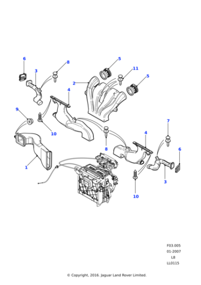 LR021680 - Land Rover Louvre - Vent Air