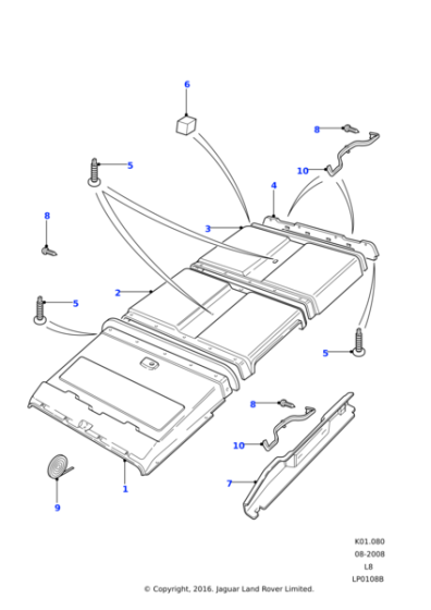EDB501720LUH - Land Rover Headlining-roof trim