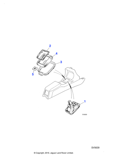 GNA7826BCLFJ - Jaguar Gearshift aperture finisher