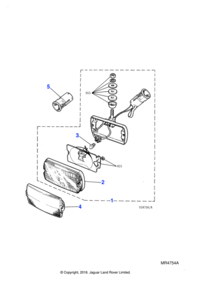 JLM9895 - Jaguar Fog lamp fitting kit