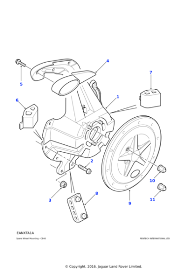 ANR3977 - Land Rover Cover-Spare Wheel