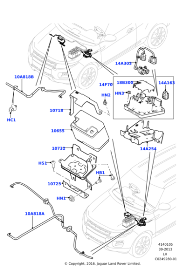 LR049874 - Land Rover Bracket - Battery Hold Down