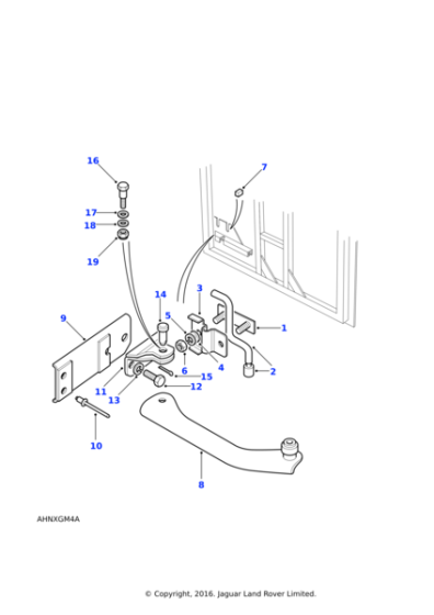 LR079274 - Land Rover Bracket assembly-check arm pivot