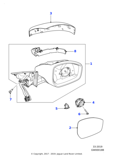 T4A3853LML - Jaguar Cover - Mirror Housing
