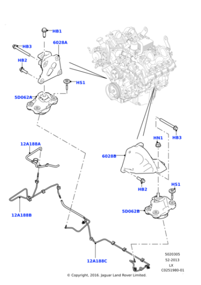 LR058377 - Land Rover Bracket - Engine Mounting
