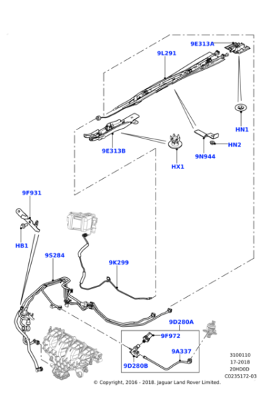LR005634 - Land Rover Shield - Fuel Tubes