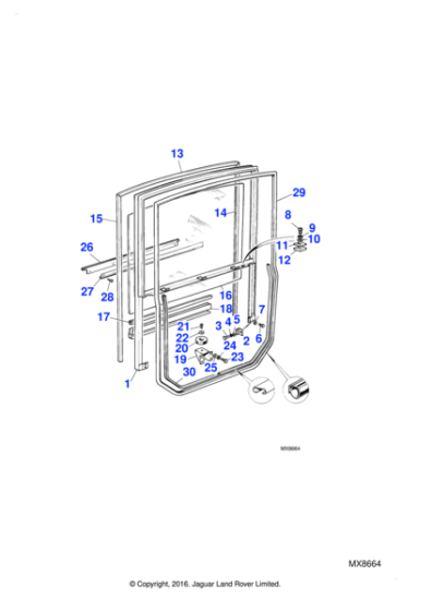 BD30898 - Jaguar Door glass