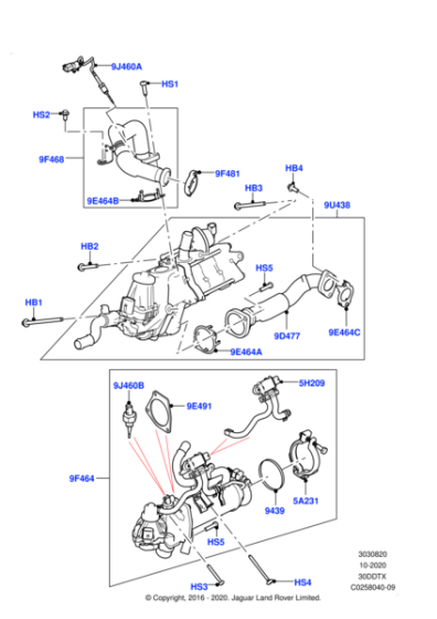 LR136862 - Land Rover FILTER - EGR COOLER