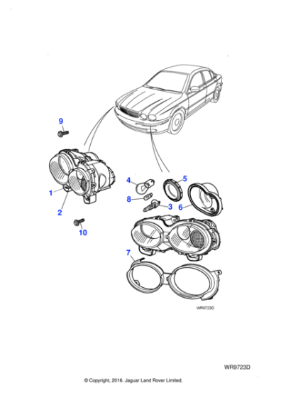 C2S52720 - Jaguar Headlamp