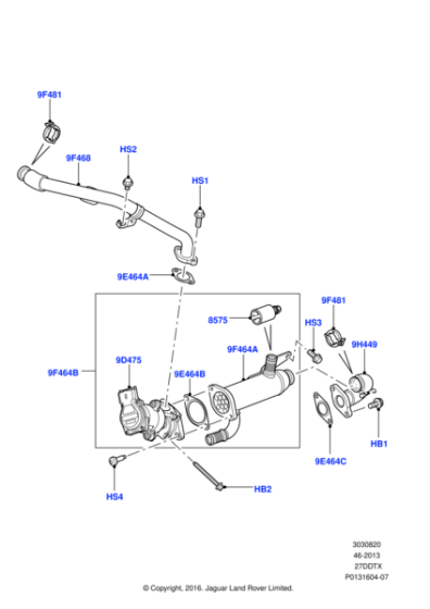 1348624 - Land Rover Tube - Egr Valve To Exhaust Manifld