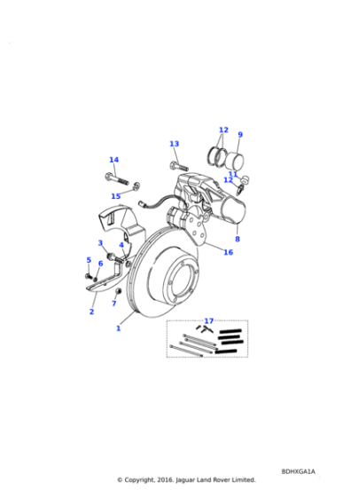 577176 - Land Rover Shield-disc front brake
