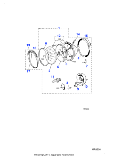AEU1900 - Jaguar Headlamp