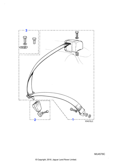 BEC12554 - Jaguar Child restraint tether bracket kit