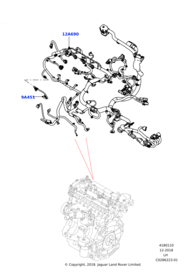 LR113870 - Land Rover Wiring - Engine