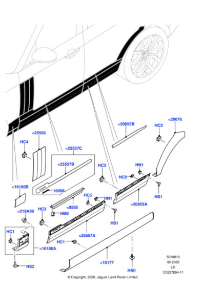 LR136799 - Land Rover Moulding