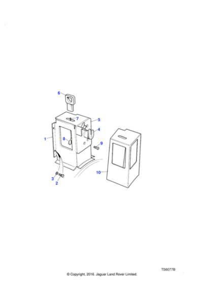 MWC2369 - Land Rover Escutcheon-rear seat squab latch striker