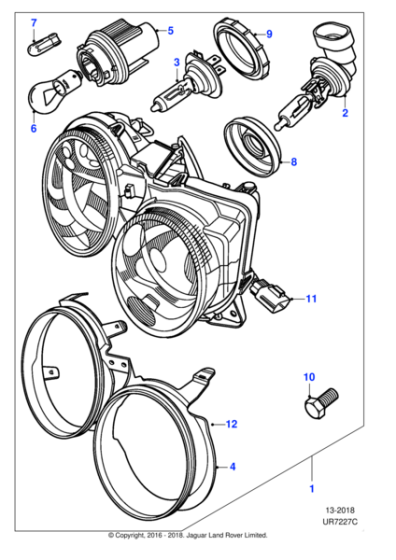 XR848353 - Jaguar Headlamp