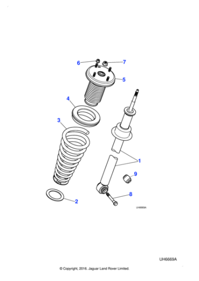 XR856159 - Jaguar Spring/damper mounting