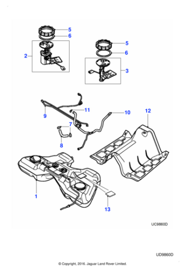 XR857748 - Jaguar Fuel tank