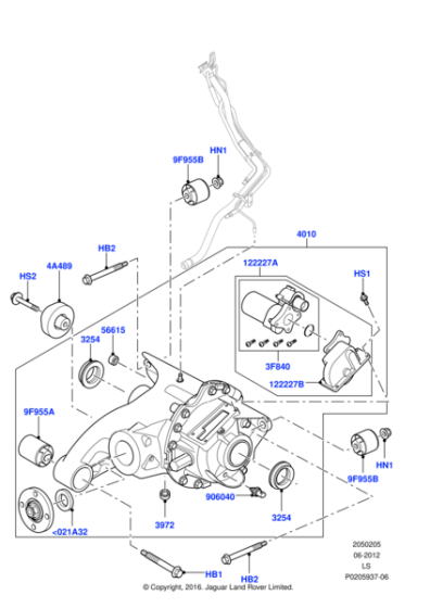 LR017328 - Land Rover Housing - Rear Axle