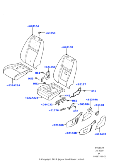 LR080780 - Land Rover Handle - Seat Adjust