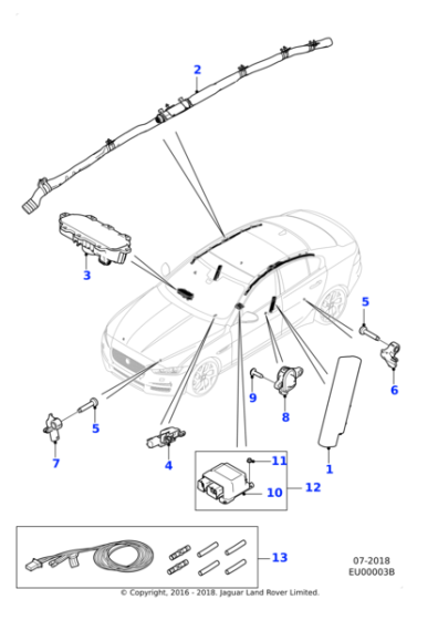 T2H23305 - Jaguar Restraint control modue kit