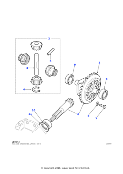 RTC3095 - Land Rover Bearing-taper roller differential