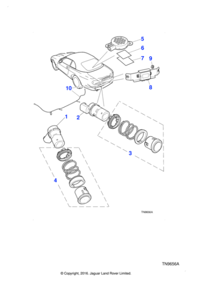 LJE7352BB - Jaguar Reversing aid module