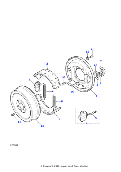 AEU2734 - Land Rover Expander assembly-transfer box brake shoe