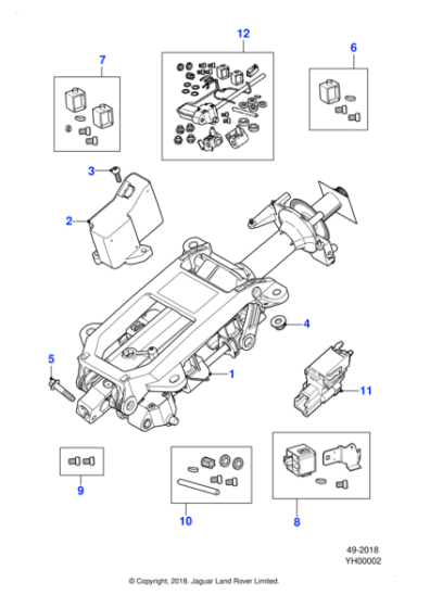 C2D54676 - Jaguar Steering column lock