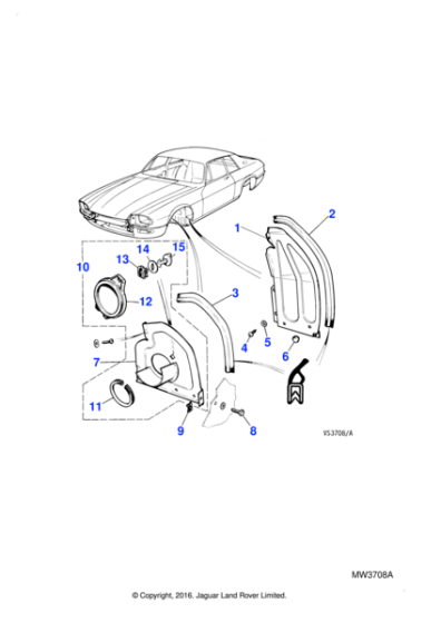 BEC14362 - Jaguar Headlamp bulb access panel