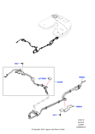 LR137496 - Land Rover Tube - Fuel Supply And Vapour