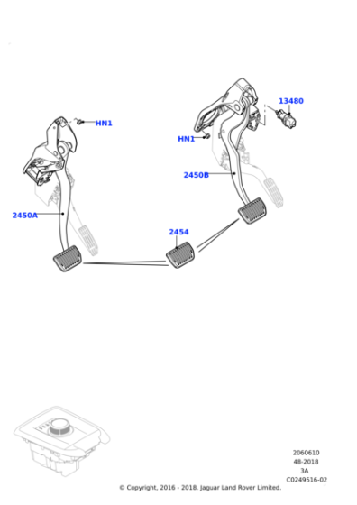 LR125752 - Land Rover Pedal And Bracket
