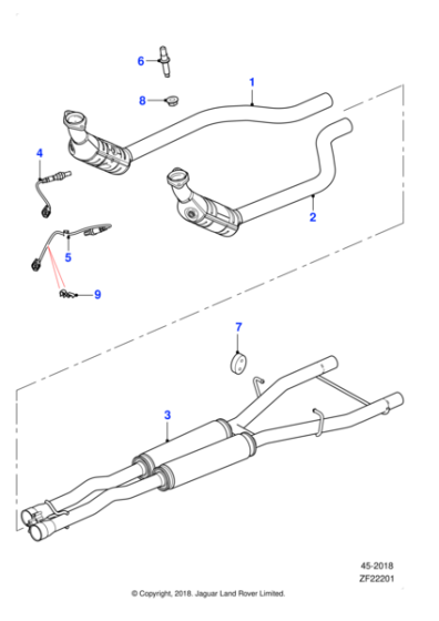 C2Z20167 - Jaguar Exhaust downpipe