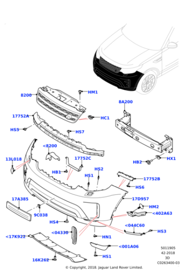 LR083112 - Land Rover Cover - Front Fog Lamp